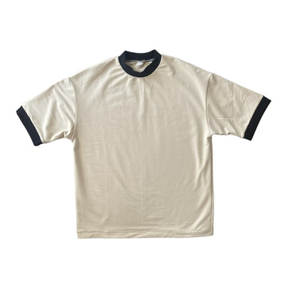 Oversize Unisex póló- Bézs, fekete